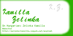 kamilla zelinka business card